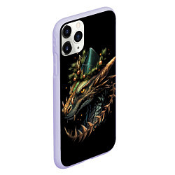 Чехол iPhone 11 Pro матовый Дракон искрящихся снегов, цвет: 3D-светло-сиреневый — фото 2