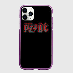 Чехол iPhone 11 Pro матовый PZDC - ACDC, цвет: 3D-фиолетовый