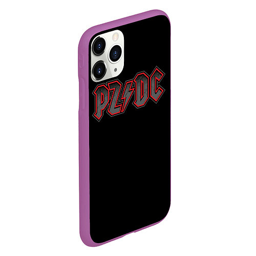 Чехол iPhone 11 Pro матовый PZDC - ACDC / 3D-Фиолетовый – фото 2