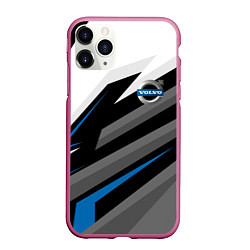 Чехол iPhone 11 Pro матовый Volvo - blue sport