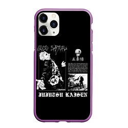 Чехол iPhone 11 Pro матовый Годжо сходит с ума, цвет: 3D-фиолетовый