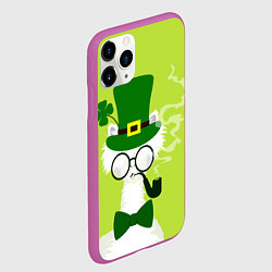 Чехол iPhone 11 Pro матовый Лама - альпака Патрик, цвет: 3D-фиолетовый — фото 2