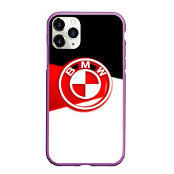 Чехол iPhone 11 Pro матовый BMW geometry sport, цвет: 3D-фиолетовый