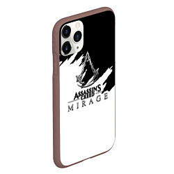 Чехол iPhone 11 Pro матовый Assassins creed mirage чернобелый, цвет: 3D-коричневый — фото 2