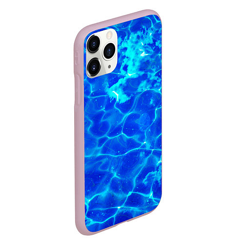 Чехол iPhone 11 Pro матовый Чистая вода океаны / 3D-Розовый – фото 2