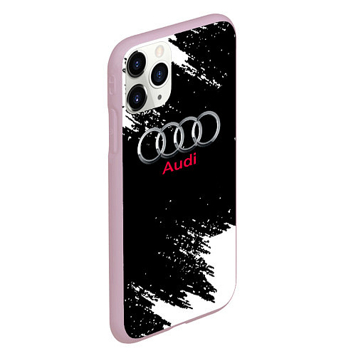 Чехол iPhone 11 Pro матовый AUDI sport краски / 3D-Розовый – фото 2