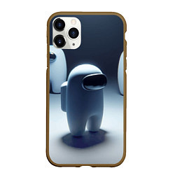 Чехол iPhone 11 Pro матовый Among us - fantasy - ai art, цвет: 3D-коричневый