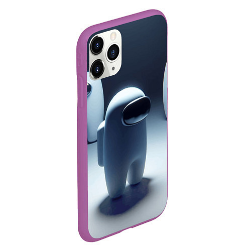 Чехол iPhone 11 Pro матовый Among us - fantasy - ai art / 3D-Фиолетовый – фото 2
