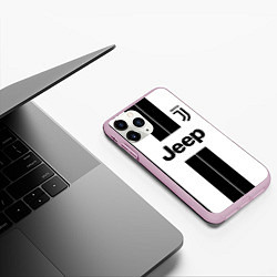 Чехол iPhone 11 Pro матовый Juventus collection, цвет: 3D-розовый — фото 2