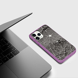 Чехол iPhone 11 Pro матовый Паутина паука, цвет: 3D-фиолетовый — фото 2