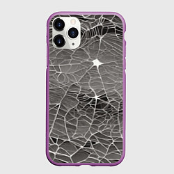 Чехол iPhone 11 Pro матовый Паутина паука, цвет: 3D-фиолетовый