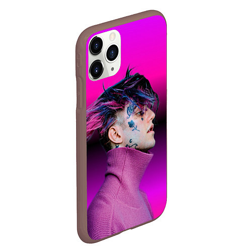 Чехол iPhone 11 Pro матовый Lil Peep фиолетовый лук / 3D-Коричневый – фото 2