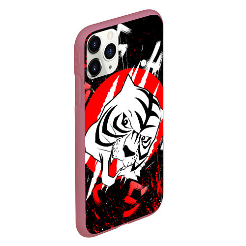 Чехол iPhone 11 Pro матовый Bungou Stray Dogs / 3D-Малиновый – фото 2