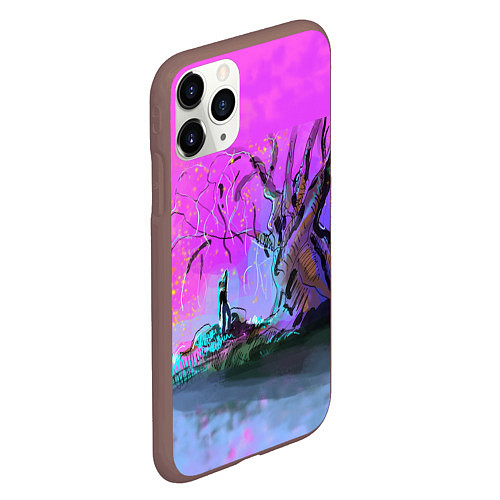 Чехол iPhone 11 Pro матовый Волшебное дерево / 3D-Коричневый – фото 2