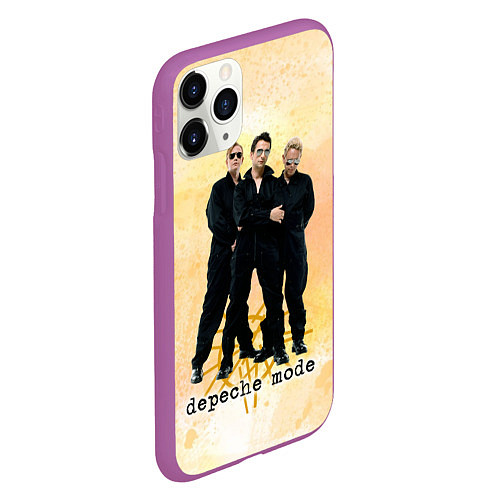 Чехол iPhone 11 Pro матовый Depeche Mode - Universe band / 3D-Фиолетовый – фото 2