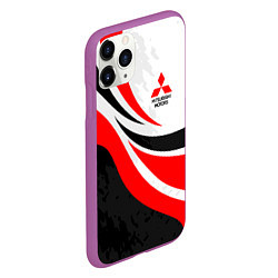 Чехол iPhone 11 Pro матовый Evo racer mitsubishi - uniform, цвет: 3D-фиолетовый — фото 2