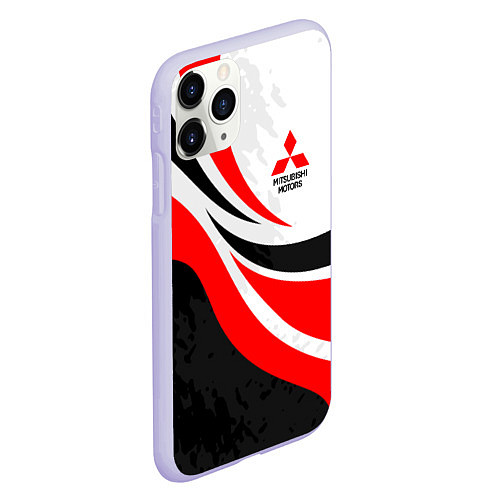 Чехол iPhone 11 Pro матовый Evo racer mitsubishi - uniform / 3D-Светло-сиреневый – фото 2