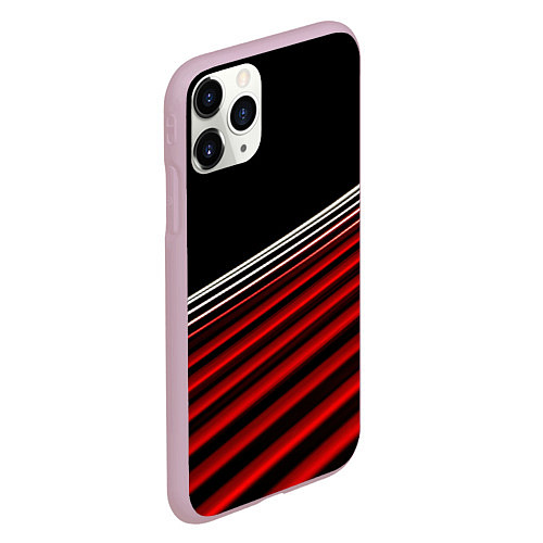 Чехол iPhone 11 Pro матовый Базовые элементы абстракции / 3D-Розовый – фото 2