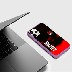 Чехол iPhone 11 Pro матовый Rust the game colors, цвет: 3D-фиолетовый — фото 2