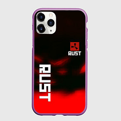 Чехол iPhone 11 Pro матовый Rust the game colors, цвет: 3D-фиолетовый