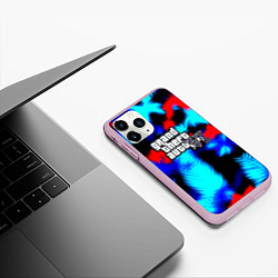 Чехол iPhone 11 Pro матовый GTA 6 тропики, цвет: 3D-розовый — фото 2