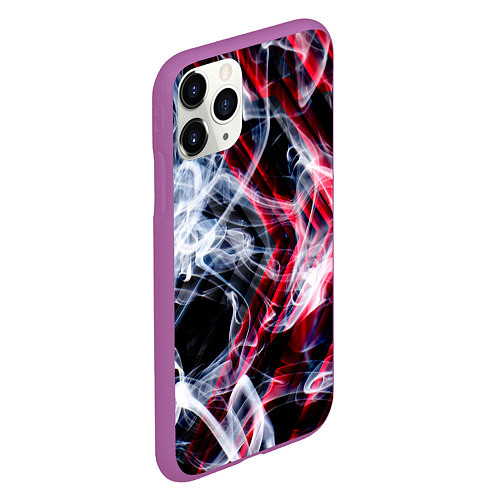 Чехол iPhone 11 Pro матовый Дым и стрелки / 3D-Фиолетовый – фото 2