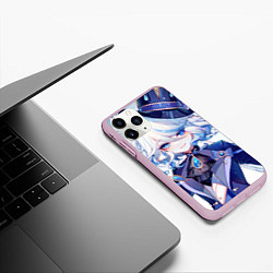 Чехол iPhone 11 Pro матовый Genshin Impact Фурина, цвет: 3D-розовый — фото 2