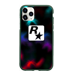 Чехол iPhone 11 Pro матовый Rock star games, цвет: 3D-темно-зеленый