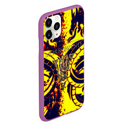 Чехол iPhone 11 Pro матовый The elder scrolls dragon, цвет: 3D-фиолетовый — фото 2