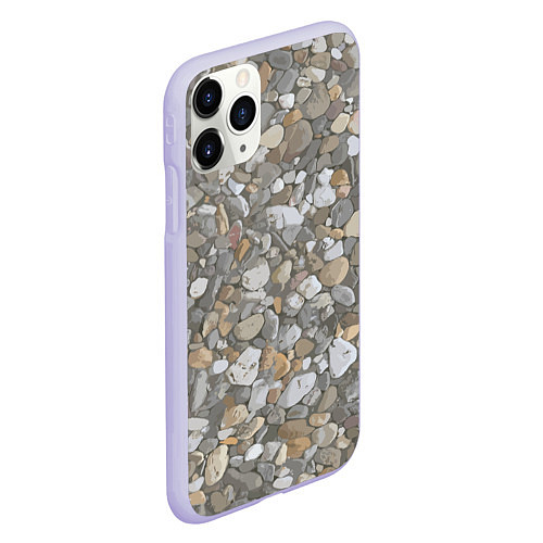Чехол iPhone 11 Pro матовый Путь по гравию / 3D-Светло-сиреневый – фото 2