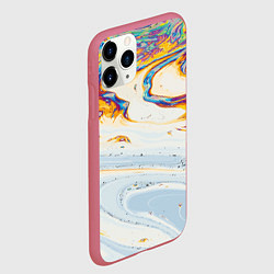 Чехол iPhone 11 Pro матовый Магия масляного отражения, цвет: 3D-малиновый — фото 2