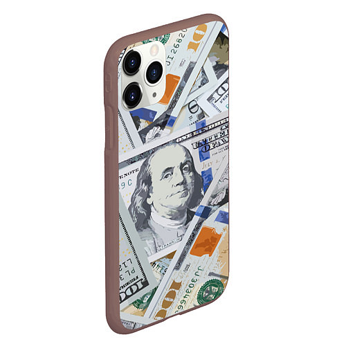 Чехол iPhone 11 Pro матовый Сто зеленых / 3D-Коричневый – фото 2