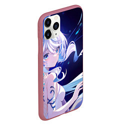 Чехол iPhone 11 Pro матовый Genshin Impact Furina, цвет: 3D-малиновый — фото 2