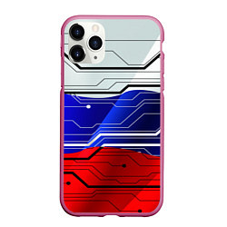 Чехол iPhone 11 Pro матовый Символика: русский хакер, цвет: 3D-малиновый