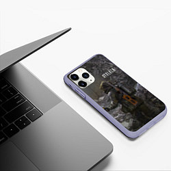 Чехол iPhone 11 Pro матовый STALKER 2 одиночка с детектором, цвет: 3D-светло-сиреневый — фото 2