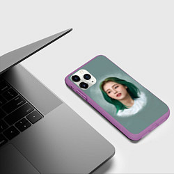 Чехол iPhone 11 Pro матовый Nancy Momaland, цвет: 3D-фиолетовый — фото 2