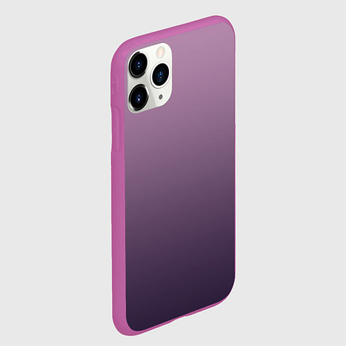 Чехол iPhone 11 Pro матовый Градиент приглушенный фиолетовый / 3D-Фиолетовый – фото 2