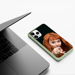Чехол iPhone 11 Pro матовый Момо Твайс, цвет: 3D-салатовый — фото 2