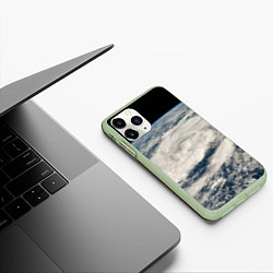 Чехол iPhone 11 Pro матовый Шторм в Аравийском море, цвет: 3D-салатовый — фото 2