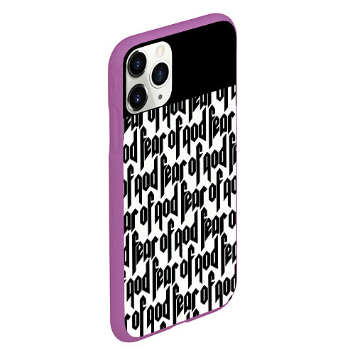 Чехол iPhone 11 Pro матовый Fear of God / 3D-Фиолетовый – фото 2