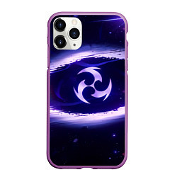 Чехол iPhone 11 Pro матовый Genshin Impact Raiden sign