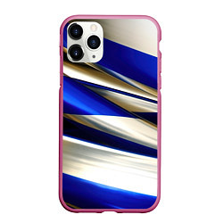 Чехол iPhone 11 Pro матовый Blue white abstract