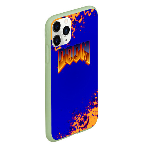 Чехол iPhone 11 Pro матовый Doom x marshmallow / 3D-Салатовый – фото 2