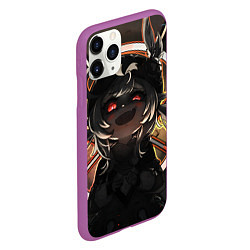 Чехол iPhone 11 Pro матовый Genshin Impact Klee Yandere, цвет: 3D-фиолетовый — фото 2