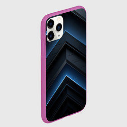 Чехол iPhone 11 Pro матовый Синий мир абстракции, цвет: 3D-фиолетовый — фото 2