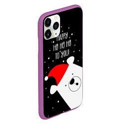 Чехол iPhone 11 Pro матовый Happy ho ho ho to you, цвет: 3D-фиолетовый — фото 2