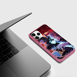Чехол iPhone 11 Pro матовый Магическая битва - Итадори Юдзи, цвет: 3D-малиновый — фото 2