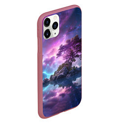 Чехол iPhone 11 Pro матовый Волшебный остров, цвет: 3D-малиновый — фото 2