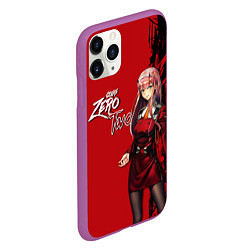 Чехол iPhone 11 Pro матовый Darling in the Franxx 002, цвет: 3D-фиолетовый — фото 2