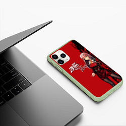 Чехол iPhone 11 Pro матовый Darling in the Franxx 002, цвет: 3D-салатовый — фото 2